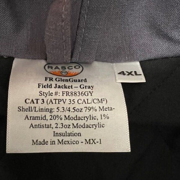 Rasco FR8836 Glenguard Field Jacket Gray - Picture 6 of 8